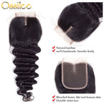 4x4 Loose Deep Wave Human Hair Lace Closure Middle Part,Free Part ,Three Part - Ossilee Hair