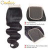 4x4 Body Wave Human Hair Lace Closure Middle Part,Free Part ,Three Part - Ossilee Hair