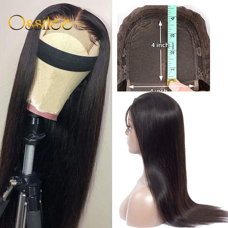 Cheap Wig Straight 4x4 HD Lace Wig 6x6 Lace Closure Wig 180% Density Straight Remy Hair Lace Closure Wig - Ossilee Hair