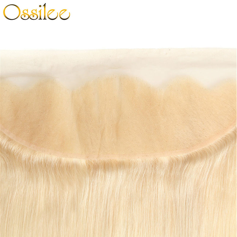 Brazilian Straight #613 3Bundles With 1 Piece 13x4 Lace Frontal Shiny and soft Color Hair - Ossilee Hair