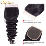 4x4 Loose Deep Wave Human Hair Lace Closure Middle Part,Free Part ,Three Part - Ossilee Hair