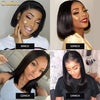 10AGrade Short Bob Wig 4x4/13X4 Lace Front 180% Density Peruvian Straight Remy Hair Short Bob Wig - Ossilee Hair