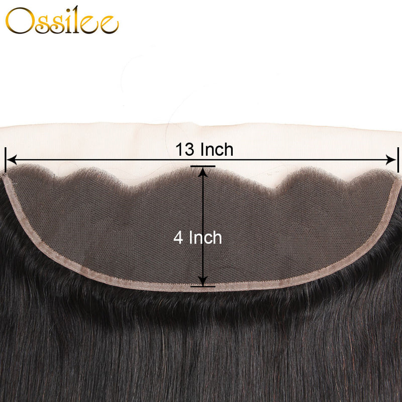 Pre-plucked 13x4 Lace Frontal Straight Human Hair 150% Density - Ossilee Hair