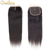 Peruvian Virgin Hair With Closure 3 Bundles 9A Peruvian Straight Hair With 4x4 Lace Closure - Ossilee Hair