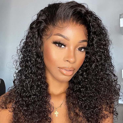 Brazilian Jerry Curly Wig 6x6 Pre-Plucked Lace Closure Wigs 150% 180% 250% Density Virgin Human Hair Wig 10A Grade - Ossilee Hair