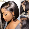 13x4 Lace Front Side Part Bob Wig 180% Density Brazilian Straight Short Bob Wig 10A Grade - Ossilee Hair