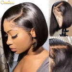 10AGrade Short Bob Wig 4x4/13X4 Lace Front 180% Density Peruvian Straight Remy Hair Short Bob Wig - Ossilee Hair