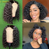 13X4 Lace front Water Wave Bob Wig 4X4 Closue Bob Wig 180% Density Brazilian Remy Hair Short Bob Wig 10A Grade - Ossilee Hair