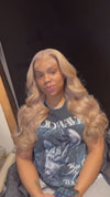 Ash Blonde Wig Brazilian Body Wave Human Hair 13x4 Lace Frontal Wig Customized Color