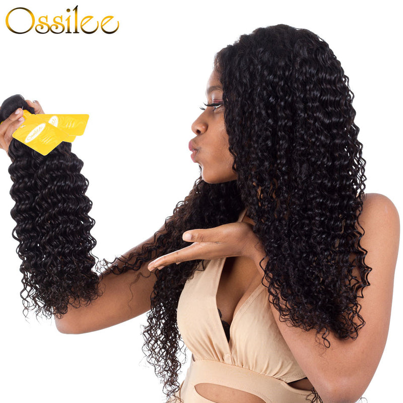 Best Quality 9A Peruvian Virgin Hair 3Bundles With Lace Closure Deep Wave Hair - Ossilee Hair