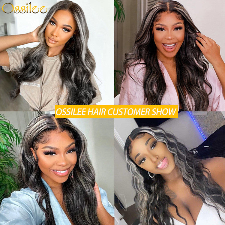 13x4 HD Lace Wigs Highlight 613 Blonde Wig Human Hair Body Wave/Straight Lace Front Wig 10A Grade - Ossilee Hair