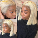 Short Bob Wig #613 Blonde Straight Bob Lace Wig Soft And Thick Human Hair Wigs - Ossilee Hair