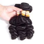 Real 9A Grade 4 Bundles With 1Pc Closure Brazilian Loose Wave 100% Virgin Human Hair Weave Bundles - Ossilee Hair