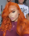 #350 Ginger Orange Wigs Body Wave 360 Lace Frontal Wigs Human Hair