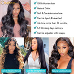 Cheap HD Lace Body Wave 4x4/6x6Lace Closure Wig 180%&250% Density Thick Body Wave Lace Wig - Ossilee Hair