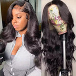 4x4 HD Lace Closure Wigs Thick Body Wave Human Hair Lace Wig for Women Pre Plucked Natural Hairline - Ossilee Hair