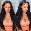 HD Transparent Lace Frontal Wigs 13x6 Jerry Curly Lace Front Wig Human Hair Little Bleached Knots Wigs Deal 9A/10A Grade - Ossilee Hair