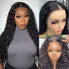 Pre Cut Lace Glueless Wig Ready to Wear Water Wave Human Hair Wig with Elastic Band
