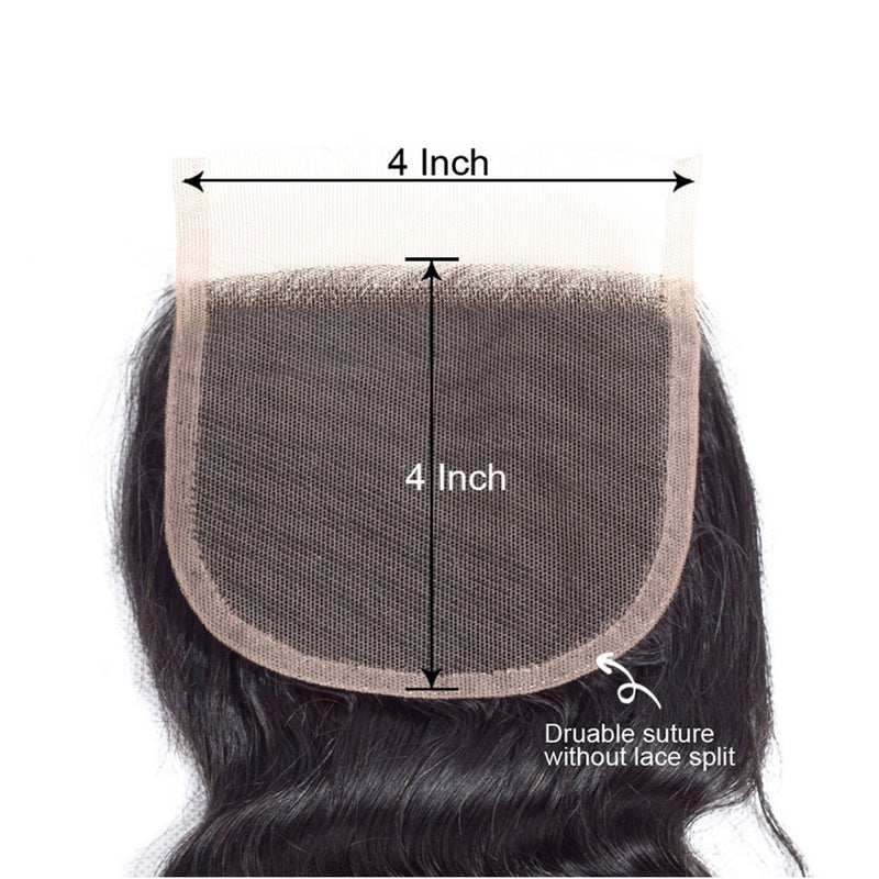 4x4 Loose Deep Wave Human Hair Lace Closure Middle Part,Free Part ,Three Part - Ossilee Hair