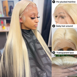 613 Blonde Lace Front Human Hair Wigs Pre Plucked 4x4/13x4 Frontal Wig Glueless Straight Human Hair Wig 10A Grade - Ossilee Hair