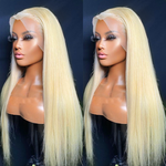 613 Blonde Lace Front Human Hair Wigs Pre Plucked 4x4/13x4 Frontal Wig Glueless Straight Human Hair Wig 10A Grade - Ossilee Hair