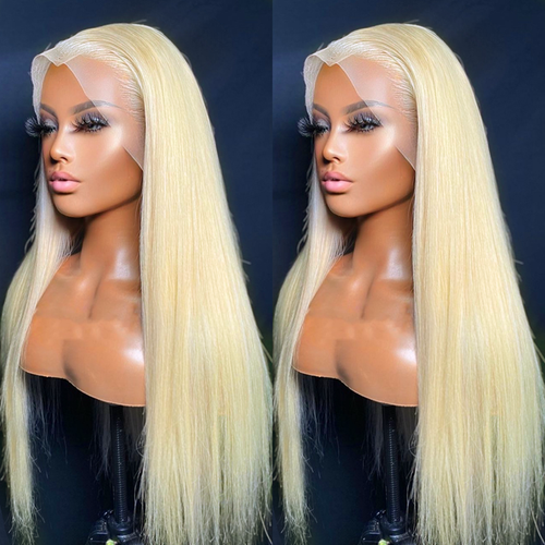 613 Blonde Lace Front Human Hair Wigs Pre Plucked 4x4/13x4 Frontal Wig Glueless Straight Human Hair Wig 10A Grade - Ossilee Hair