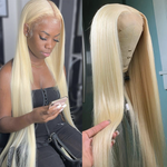 613 Blonde Lace Front Human Hair Wigs Pre Plucked 4x4/13x4 Frontal Wig Glueless Straight Human Hair Wig 10A Grade - Ossilee Hair