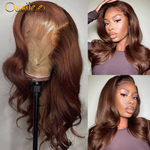 Color 4 Chocolate Brown Lace Front Wigs 5x5/13x6 Body Wave Human Hair HD Lace Wigs 10A Grade - Ossilee Hair