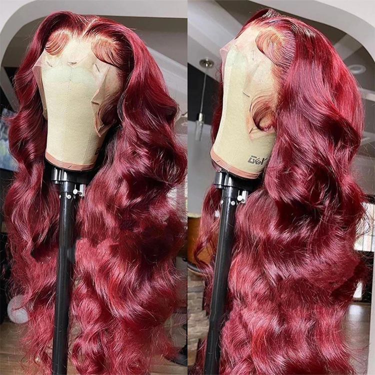 99J Body Wave 13x4 HD Transparent Lace Front Human Hair Wig Glueless Lace Wigs Pre Plucked - Ossilee Hair