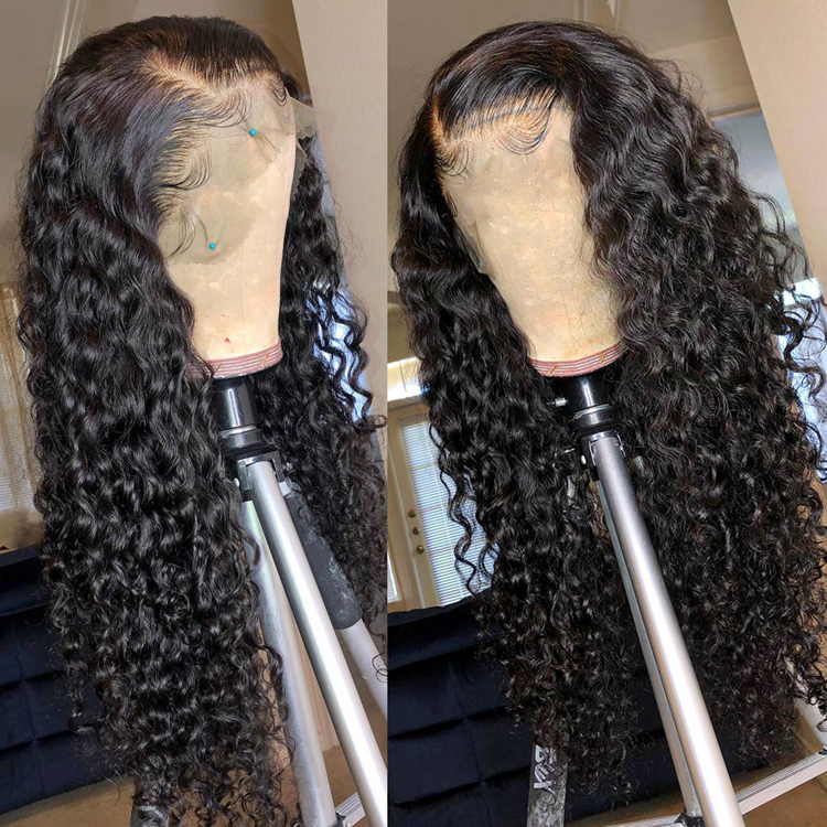 Invisible 13x4 HD Transparent Lace Front Wig Brazilian Deep Wave Virgin Human Hair Wigs 9A Grade - Ossilee Hair