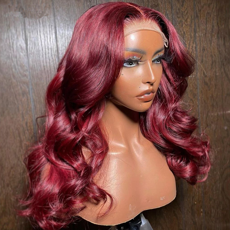 99J Body Wave 13x4 HD Transparent Lace Front Human Hair Wig Glueless Lace Wigs Pre Plucked - Ossilee Hair