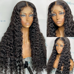 Invisible 13x4 HD Transparent Lace Front Wig Brazilian Deep Wave Virgin Human Hair Wigs 9A Grade - Ossilee Hair