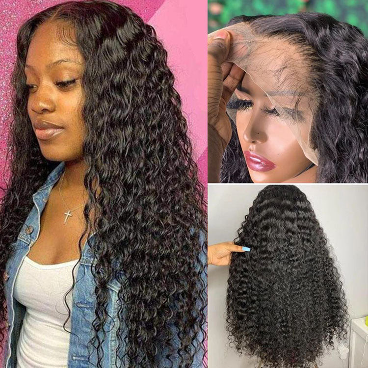 Ossilee Hair 13x6 HD Transparent Lace Front Wigs Brazilian Deep Wave Frontal Wigs 9A/10A Grade - Ossilee Hair