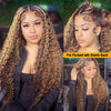 Pre Cut Lace Glueless Human Hair Wig 4/27 Highlight Deep Wave Lace Front Wigs