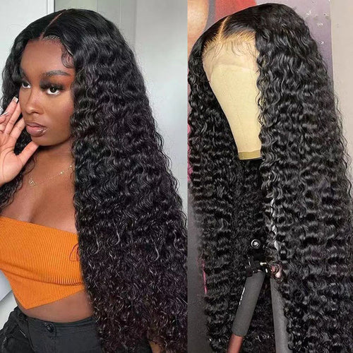 Deep Wave 5x5/13x4 HD Lace Front Wig 150% 200% 250% Density Brazilian Curly Hair Remy 10A Virgin Hair - Ossilee Hair