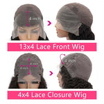 4x4/13x4 Pre-Plucked HD Lace Front Curly Wig 150% 200% 250% Density Kinky Curly Lace Frontal Wig 10A Grade - Ossilee Hair