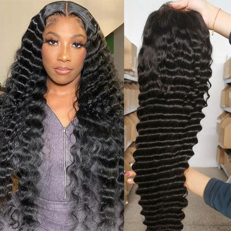 4x4 HD Lace Closure Wig Loose Deep Wave Lace Wig 180%&250% Destiny 10A Unprocessed Virgin Hair - Ossilee Hair