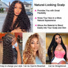 13x4 HD Lace Front Wig Human Hair Brazilian Virgin Water Wave Wig Transparent Lace Frontal Wig 10A Grade - Ossilee Hair