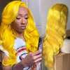 Colored Human Hair Wigs 13x4 HD Lace Front Human Hair Wigs Body Wave Blue/Green/Pink/Yellow Color - Ossilee Hair